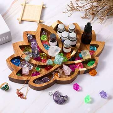 Vesici Lotus Crystal Tray for Elegant Organization