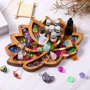 Vesici Lotus Crystal Tray for Elegant Organization