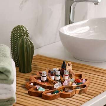 Vesici Lotus Crystal Tray for Elegant Organization