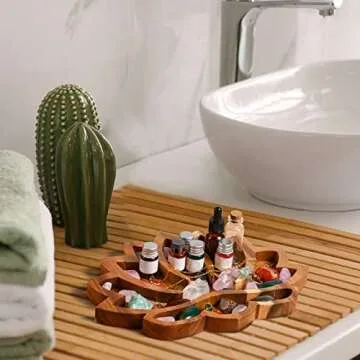 Vesici Lotus Crystal Tray for Elegant Organization