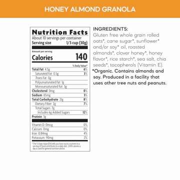Nature's Path Honey Almond Granola, Gluten Free Delight