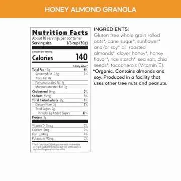 Nature's Path Honey Almond Granola, Gluten Free Delight