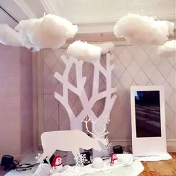 KODORIA Artificial Cloud Props Imitation Cotton 3D Cloud Room DIY Decorative Hanging Ornament Decoration Art Stage Wedding Party for Stage Show Party Decor - 25 x 20 x 20 cm