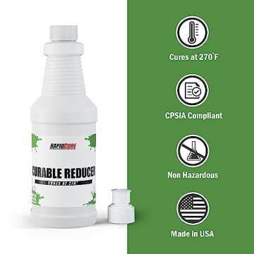 Rapid Cure® Plastisol Ink Curable Reducer (Quart - 32 oz.) - Screen Printing Ink Viscosity Reducer, Screen Printing Ink Thinner, Additive for Your Screen Printing Kit, Screen Printing Supplies