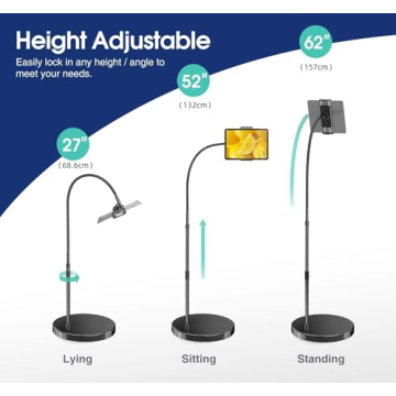 Elitehood Stable Height Adjustable iPad Stand for All Tablets