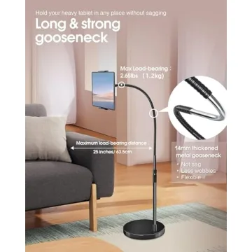 Elitehood Stable Height Adjustable iPad Stand for All Tablets