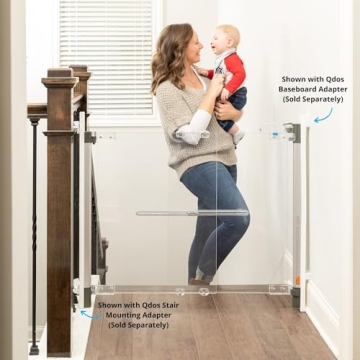 Stylish Qdos Crystal Baby Gate for Kids and Pets - Easy Install