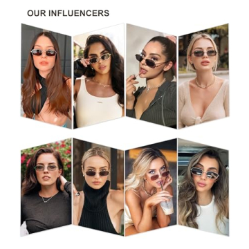 SOJOS Retro Small Rectangle Sunglasses for Trendy Styles