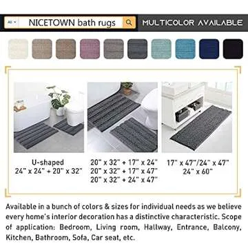 Soft Chenille Bath Rug Sets for Stylish Home Decor