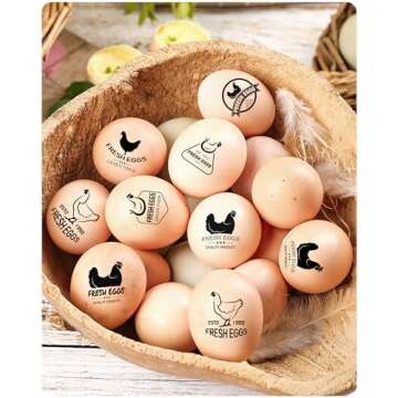 Custom Egg Stamps for Fresh Eggs Personalized, Personalized Chicken Egg Stamp with Logo Name, Custom...