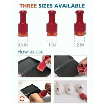 Custom Egg Stamps for Fresh Eggs Personalized, Personalized Chicken Egg Stamp with Logo Name, Customized Egg Stamper for Chicken Eggs, Custom Rubber Stamps for Farm Chicken Coop Branding 1"