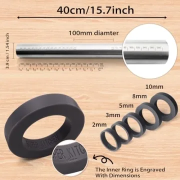 Adjustable Non-Stick Rolling Pin for Easy Baking