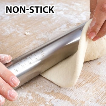 Adjustable Non-Stick Rolling Pin for Easy Baking