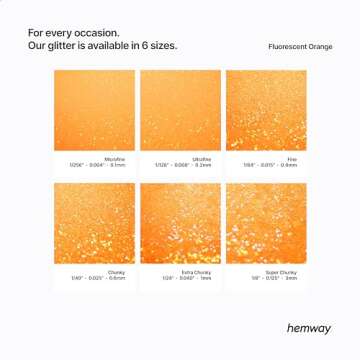 Premium Ultra Sparkle Glitter for Arts & Crafts - Fluorescent Orange