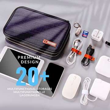 Electronics Cable Travel Organizer Bag for Charger & Cables