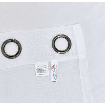 LinenZone Sheer Curtains. Faux Linen White Sheer Curtains. 2 Sheer Curtain Panels in Package. Elegant 84 Inch Curtains for Living Room, Bedroom, Kitchen, Nursery. (Karina 54 x 84)