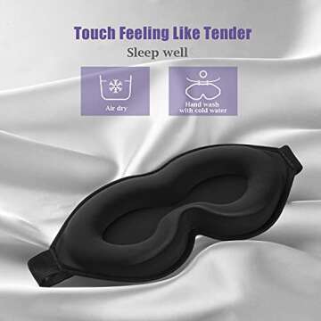 onaEz Sleep Mask, 3D Contoured Light Blocking Eye Mask