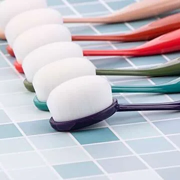 Craft Ink Blending Brushes,Ink Blending Tool 6 Colorful Pack Set Broad Application Assortment Crafter Color Coded Handles(Dark Color-Rainbow 4)