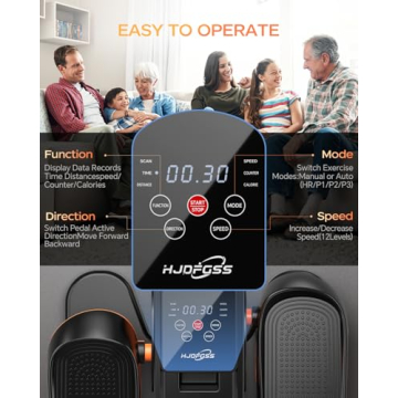 Under Desk Elliptical Machine for Seniors with Remote Control