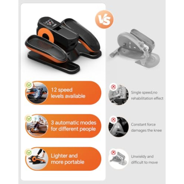 Under Desk Elliptical Machine for Seniors with Remote Control