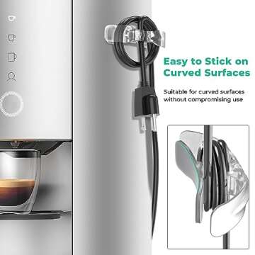 REIKOT Upgraded Cord Organizer | Organization and Storage for Kitchen Appliances,Cord Keeper,Cord Wrapper,Cord Holder for Air Fryer,Coffee Maker,Blender,Toaster,Table Lamps Cord,5Pcs