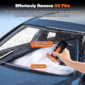 Jofnaylr Car Glass Cleaner with Brush Tool for Clear Vision