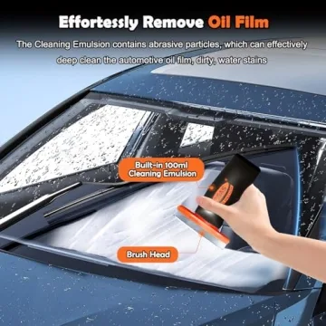 Jofnaylr Car Glass Cleaner with Brush Tool for Clear Vision