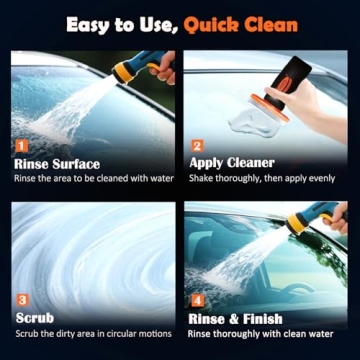 Jofnaylr Car Glass Cleaner with Brush Tool for Clear Vision