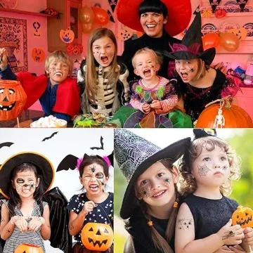 XIYOKA 80+ Halloween Spider Web Temporary Tattoos Pack