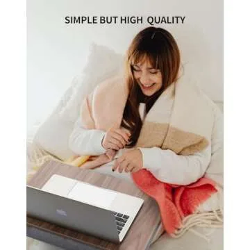 ZEAPTAC Lap Desk with Pillow Cushion, Portable Laptop Bed Desk, Fits up to 15.6 inch Laptop, Lap Stand for Bed & Couch & Carpet, Book Tablet/Drawing Board/Laptop Stand - Dark Brown Wood