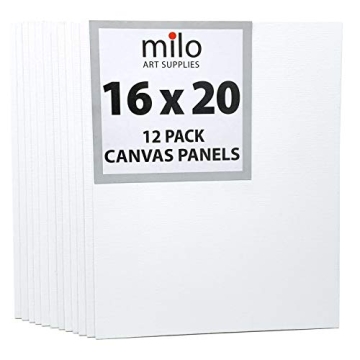 Milo Canvas Panel Boards - 16x20 | 24 Pack of Ready-to-Paint Art Supplies