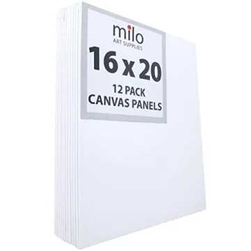 Milo Canvas Panel Boards | 16x20 | 24 Pack Primed for Painting