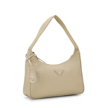 Prada Pre-Loved Beige Tessuto 2000 Hobo Mini Handbag