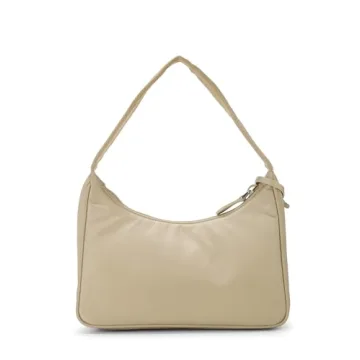 Prada Pre-Loved Beige Tessuto 2000 Hobo Mini Handbag