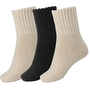 BomKinta Women's Warm Wool Winter Crew Socks