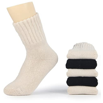 BomKinta Women's Warm Wool Winter Crew Socks