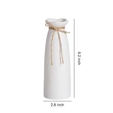 Elegant White Ceramic Vase for Modern Home Decor
