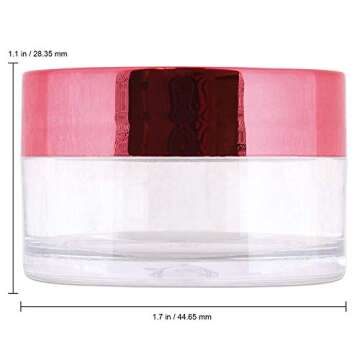 Beauticom 12 Piece 20g/20ml USA Acrylic Round Clear Jars with Lids for Lip Balms, Creams, Make Up, C...