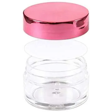 Beauticom 12 Acrylic Jars with Rose Gold Lids for Cosmetics