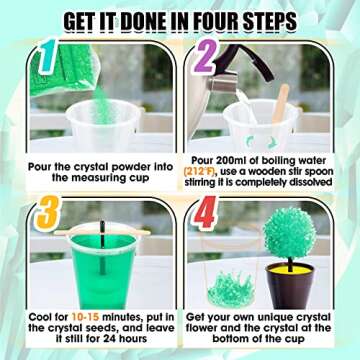 GobiDex Crystal Growing Kit for Kids Aged 6-12 - STEM Fun