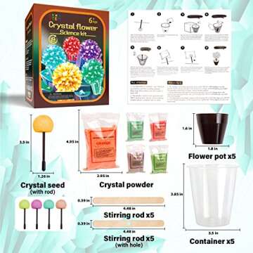 GobiDex Crystal Growing Kit for Kids Aged 6-12 - STEM Fun