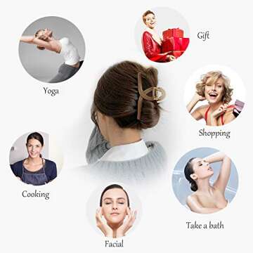 Hair Claw Clips for Women, Nonslip Matte Hair Clips, 4.3 inch Large Big Jaw Butterfly Hair Clips, Fashion Hair Accessories for Women Girls, 6 Colors Available (6 Packs)