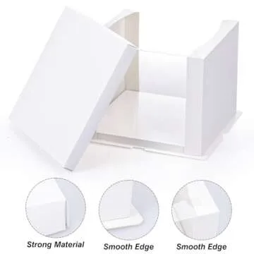 Moretoes 5pcs Cake Boxes, 10x10x8 Inches White Bakery Boxes with Pre-folded Lid Tall Dessert Cardboard Boxes for Cakes, Cupcakes, Pies, Donuts, Cookies for Christmas, Party, Birthday