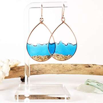 Handmade Rose Gold Earrings for Sensitive Skin