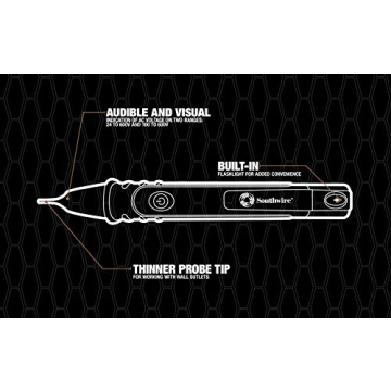 Southwire NCVT Voltage Tester - Dual Range 24-600V with Flashlight