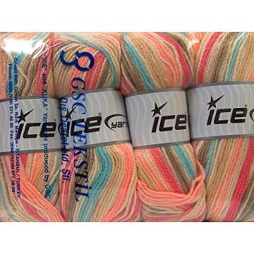 Gumball Yarn Lot 4 Skeins in Stunning Colors For Crafting