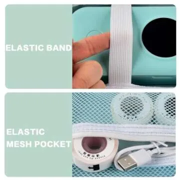 Case Compatible with Phomemo D30 D35 M02/ M02S/ M02 for NELKO Label Maker, for NIIMBOT for JADENS for Memoking for SUPVAN Labeler Sticker Storage Holder Tape Paper Roll (Box Only)(Green)