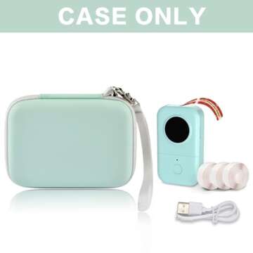 Case Compatible with Phomemo D30 D35 M02/ M02S/ M02 for NELKO Label Maker, for NIIMBOT for JADENS for Memoking for SUPVAN Labeler Sticker Storage Holder Tape Paper Roll (Box Only)(Green)