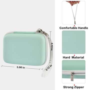 Case Compatible with Phomemo D30 D35 M02/ M02S/ M02 for NELKO Label Maker, for NIIMBOT for JADENS for Memoking for SUPVAN Labeler Sticker Storage Holder Tape Paper Roll (Box Only)(Green)