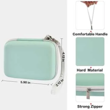 Case Compatible with Phomemo D30 D35 M02/ M02S/ M02 for NELKO Label Maker, for NIIMBOT for JADENS for Memoking for SUPVAN Labeler Sticker Storage Holder Tape Paper Roll (Box Only)(Green)